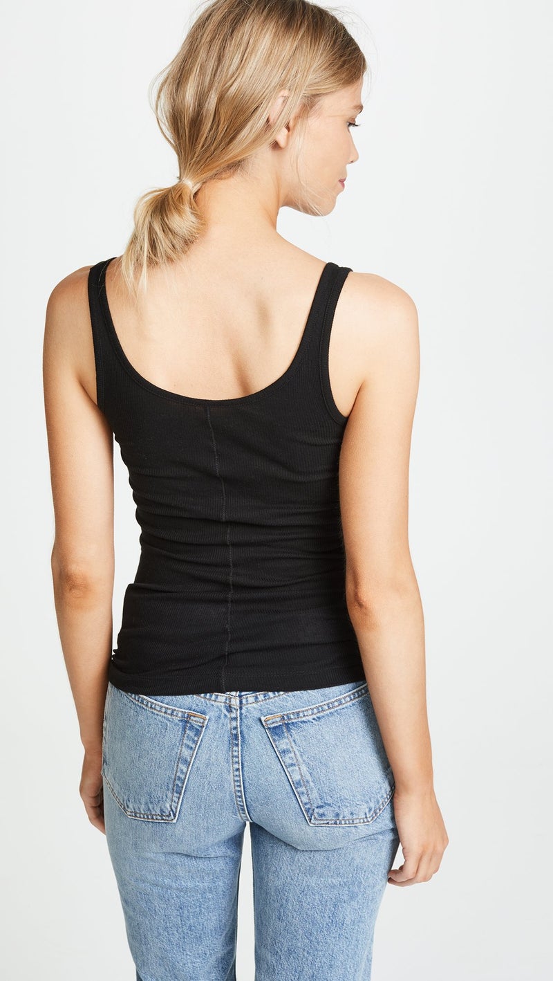 Vince Womens Scoop Neck Tank, Black, X-Small US - Image 3